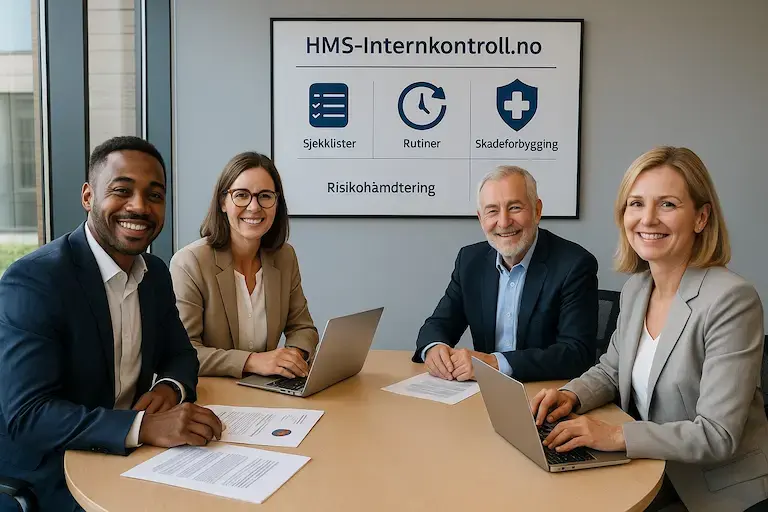 Styremøte i et borettslag som vurderer Norik Web HMS
