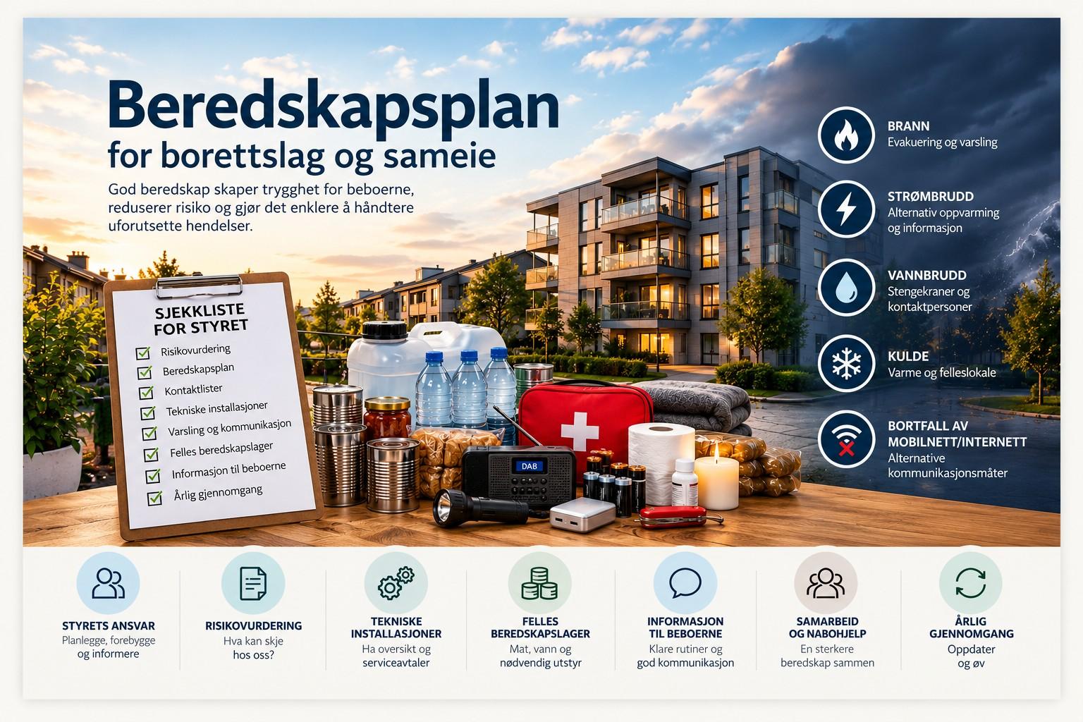 Beredskapsplan for borettslag og sameie